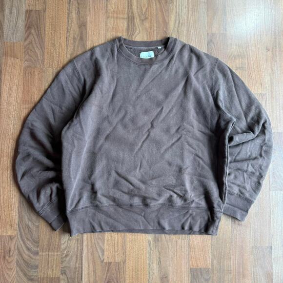 Steven Alan Heavy Weight Mocha Brown Crewneck Sweatshirt - Picture 1 of 8